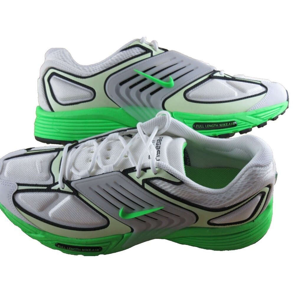 Nike Men's Air Pegasus Wave Running Shoes White Green Strike Black Sizes NIB